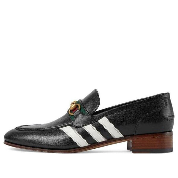 

Кроссовки x adidas loafer 'black leather' Gucci, черный