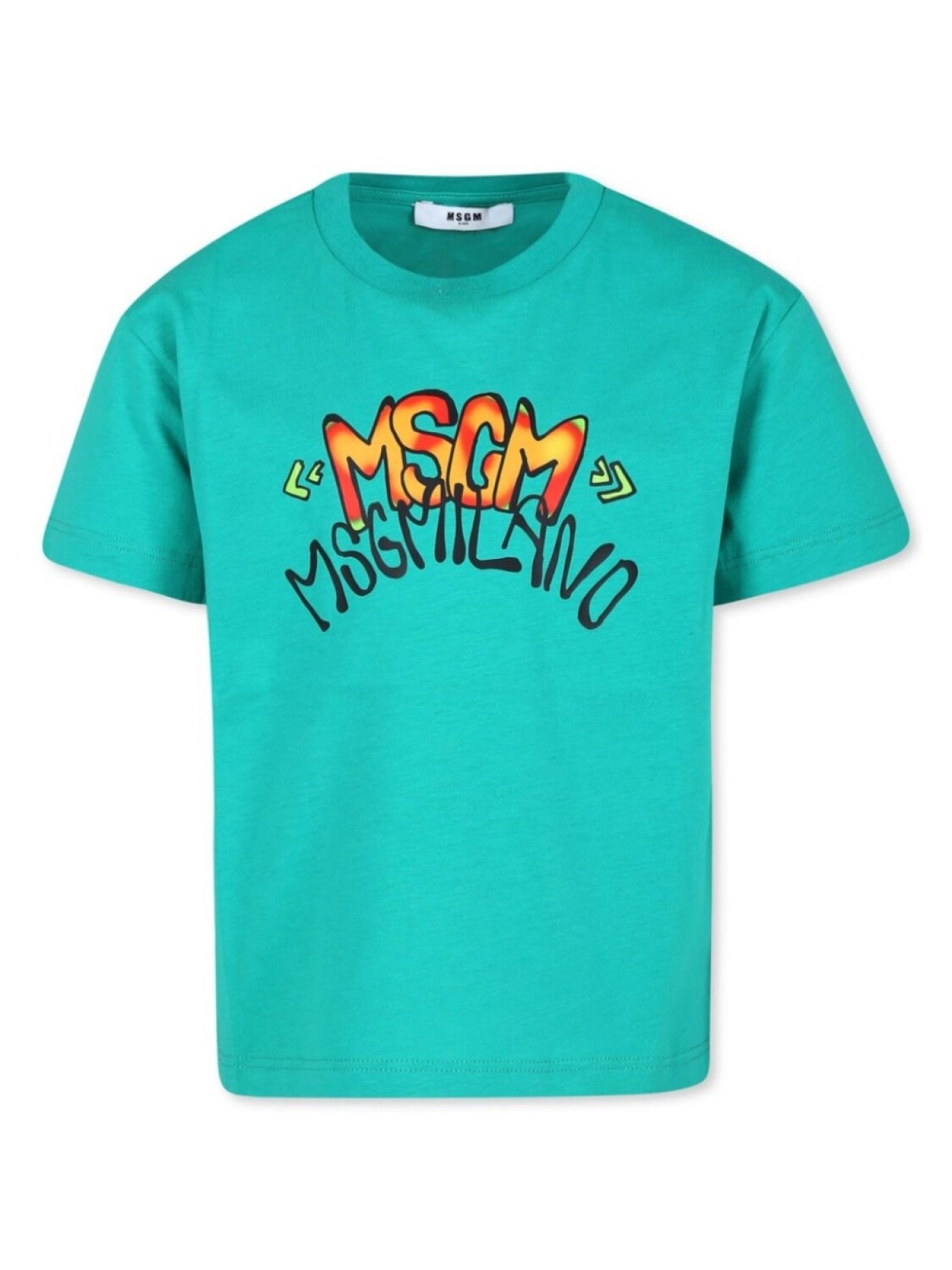 

MSGM Kids футболка с логотипом, зеленый