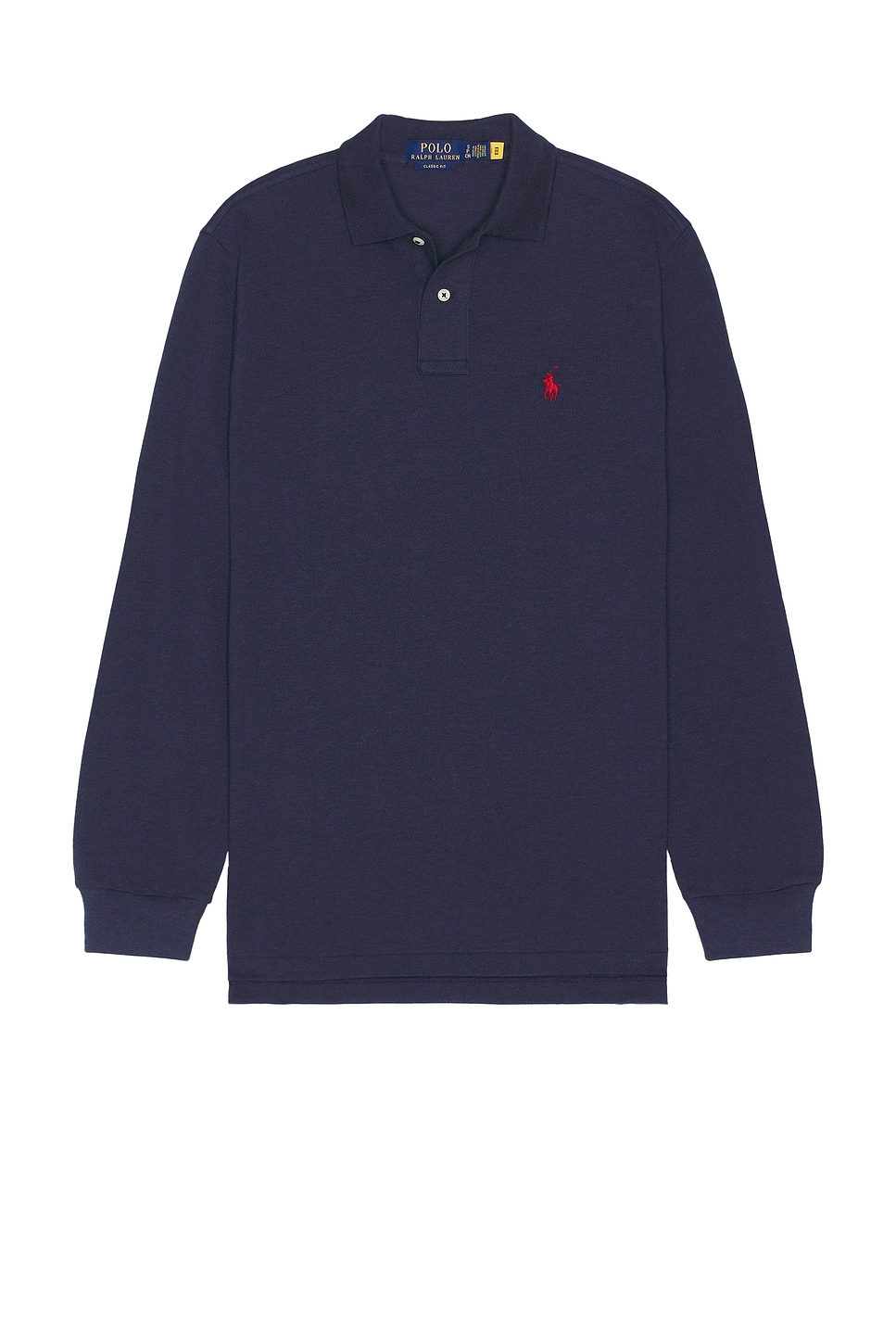 

Классическая рубашка поло с длинным рукавом Polo Ralph Lauren, синий