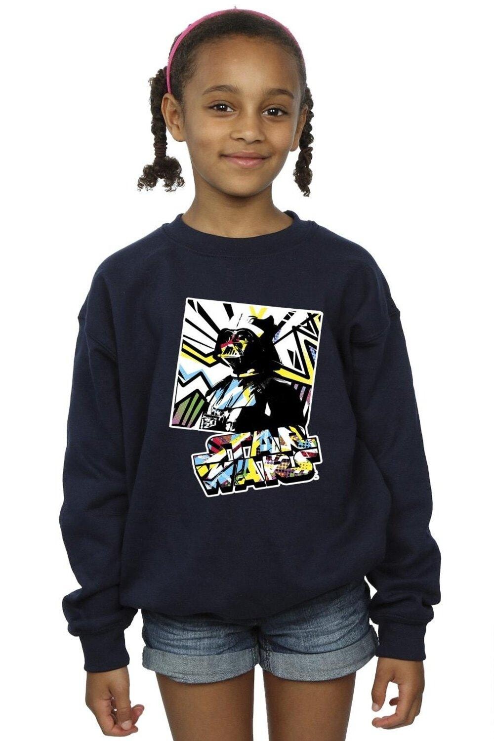 

Толстовка Vader с акварелью в стиле поп-арт Star Wars, темно-синий