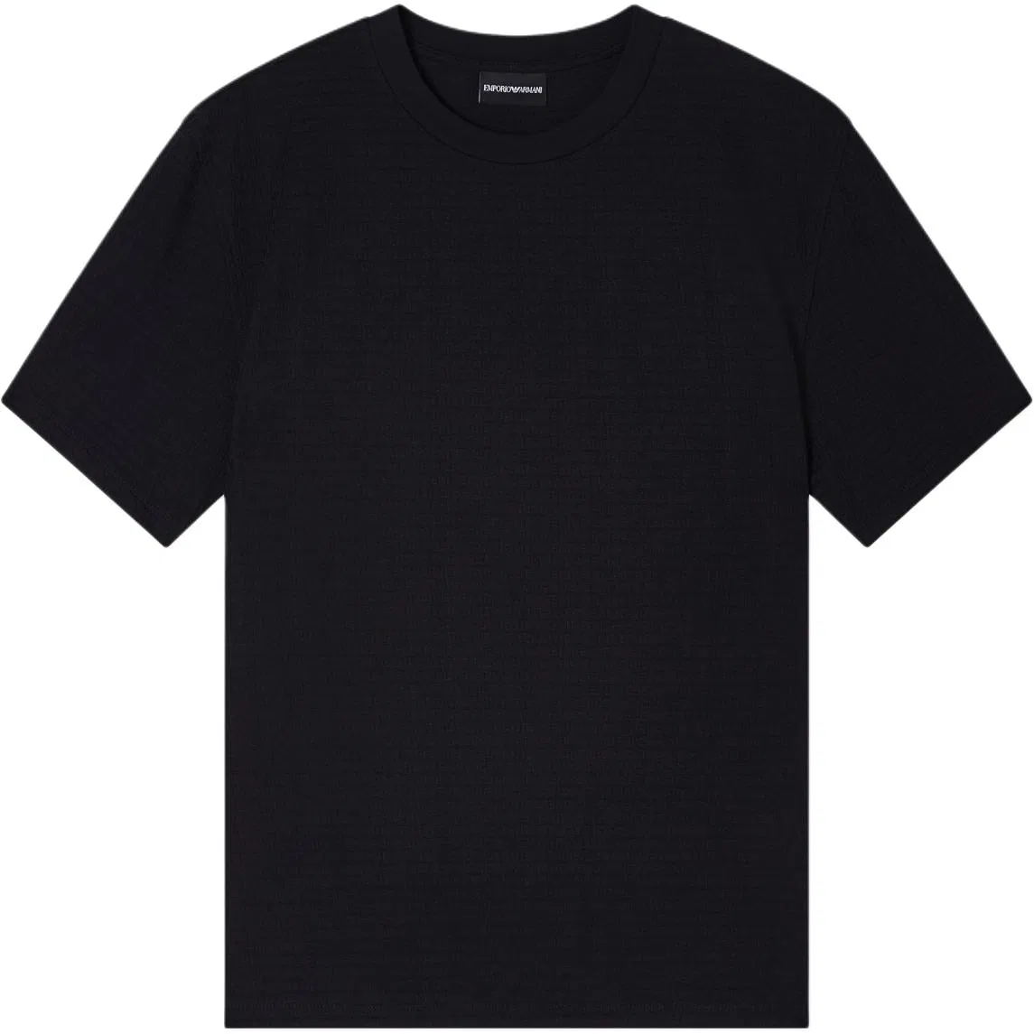 Футболка из джерси с жаккардовым принтом по всей поверхности EMPORIO ARMANI, Black