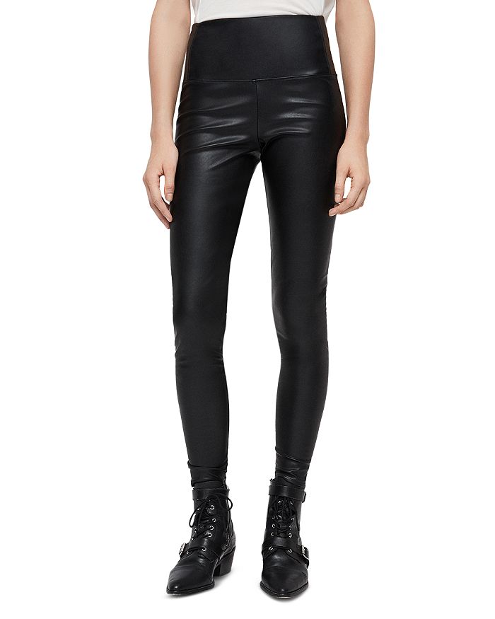 

Леггинсы Cora из искусственной кожи ALLSAINTS, черный
