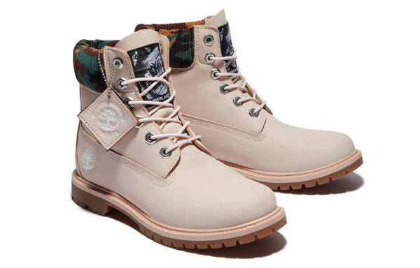 Кроссовки heritage 6 inch waterproof boots 'pale pink nubuck with camo' Timberland, розовый — фото 4