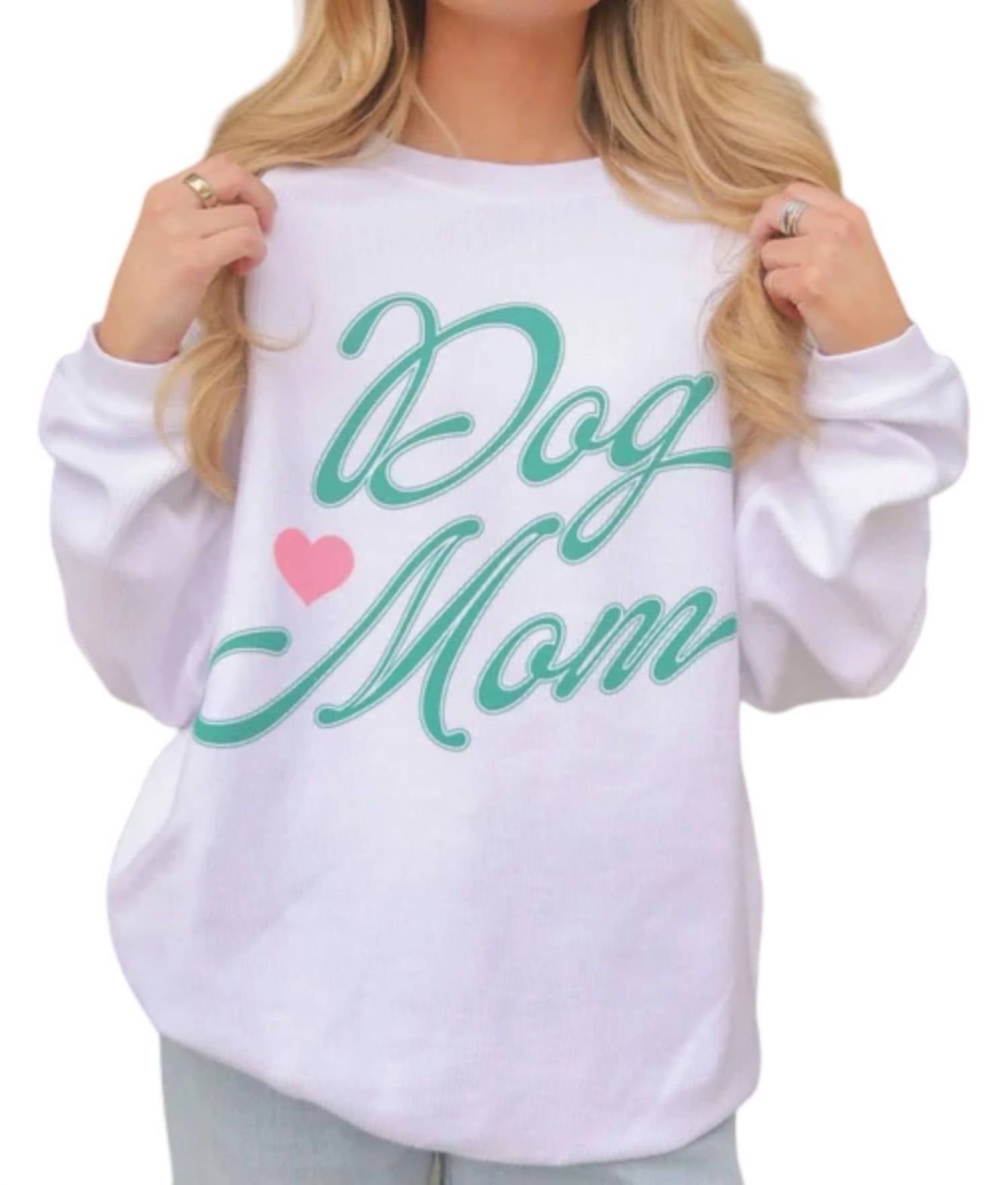 

Толстовка Dog Mom белого цвета CHARLIE SOUTHERN