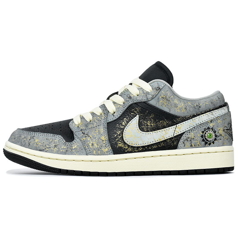 

Jordan Air 1 устойчивые к истиранию низкие баскетбольные кроссовки мужские Black Cyan