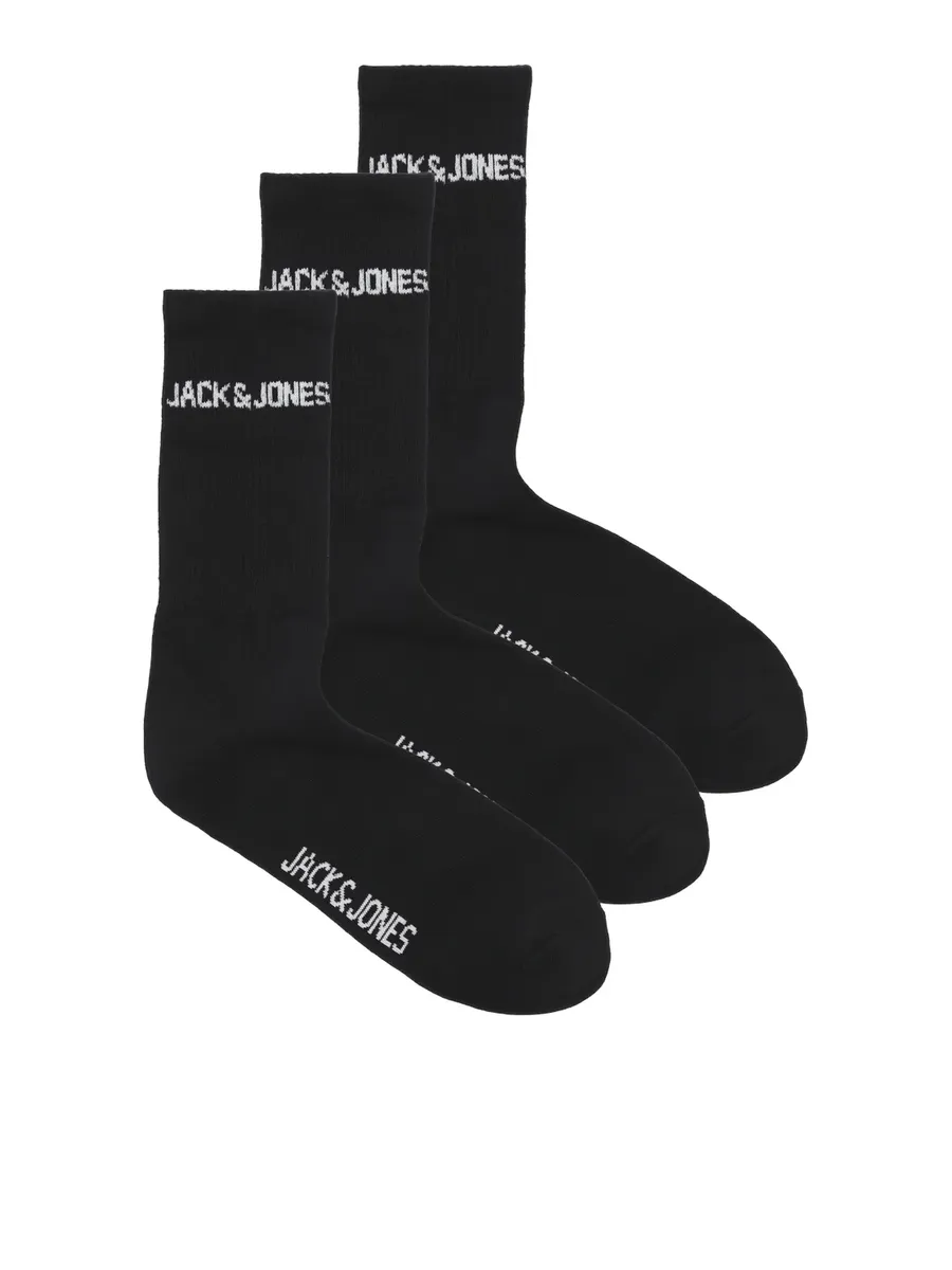 

Носки для отдыха Jack & Jones "JACMELVIN TENNIS SOCK 3 PACK NOOS" (упаковка, 3 пары), черный