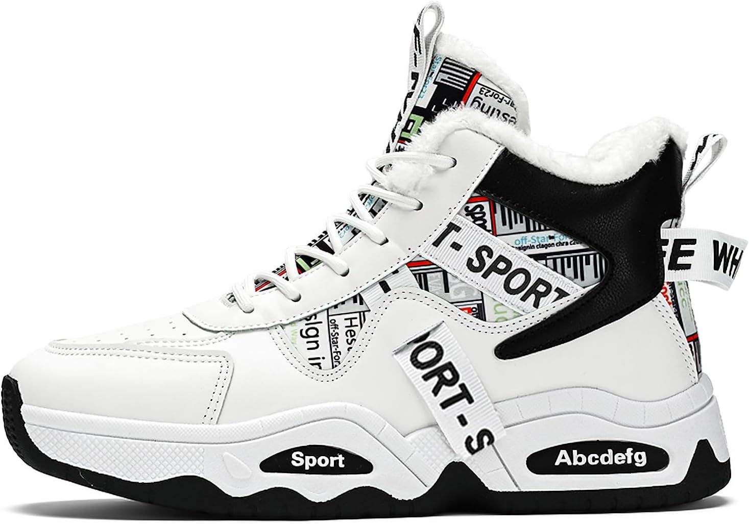 

Водонепроницаемые снегоступы для мужчин с меховой подкладкой, прогулочные ботинки, для активного отдыха на улице, противоскользящие, теплые, повседневные удобные туфли на платформе Vfvbest, черный