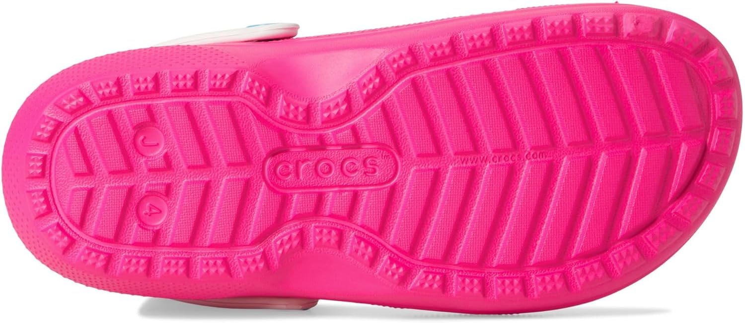 Детские классические сабо Crocs с подкладкой, розовый — фото 3