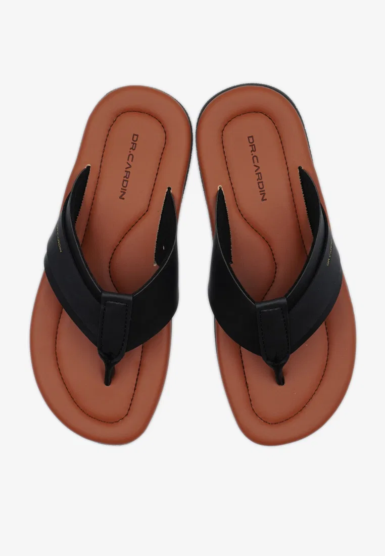 Мужские сандалии из искусственной кожи с мягкой стелькой D-GP1-8250 Dr Cardin Dr. Cardin, черный — фото 4