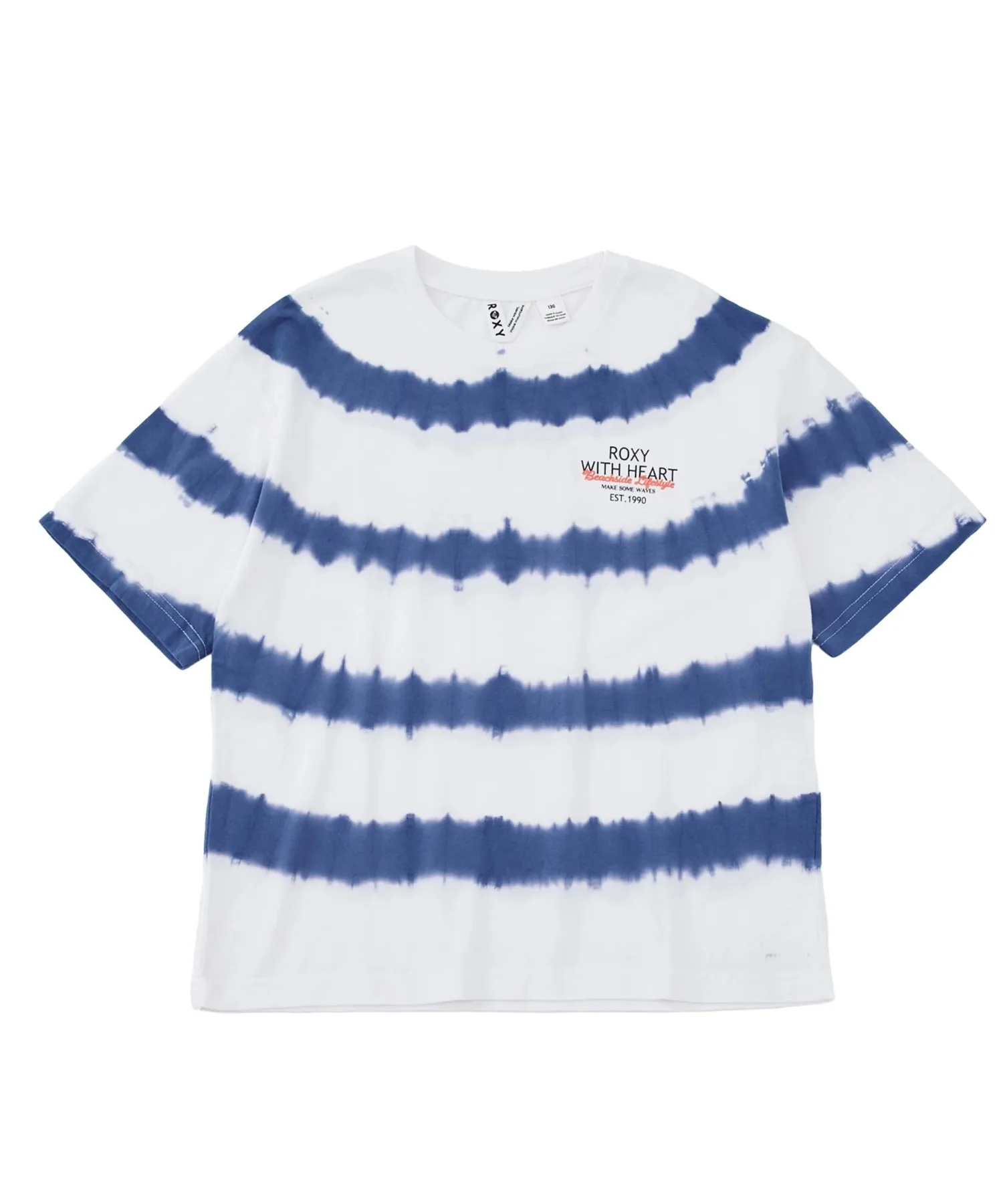 Детская футболка ROXY MINI MAKE SOME WAVES с тай-дай принтом белая