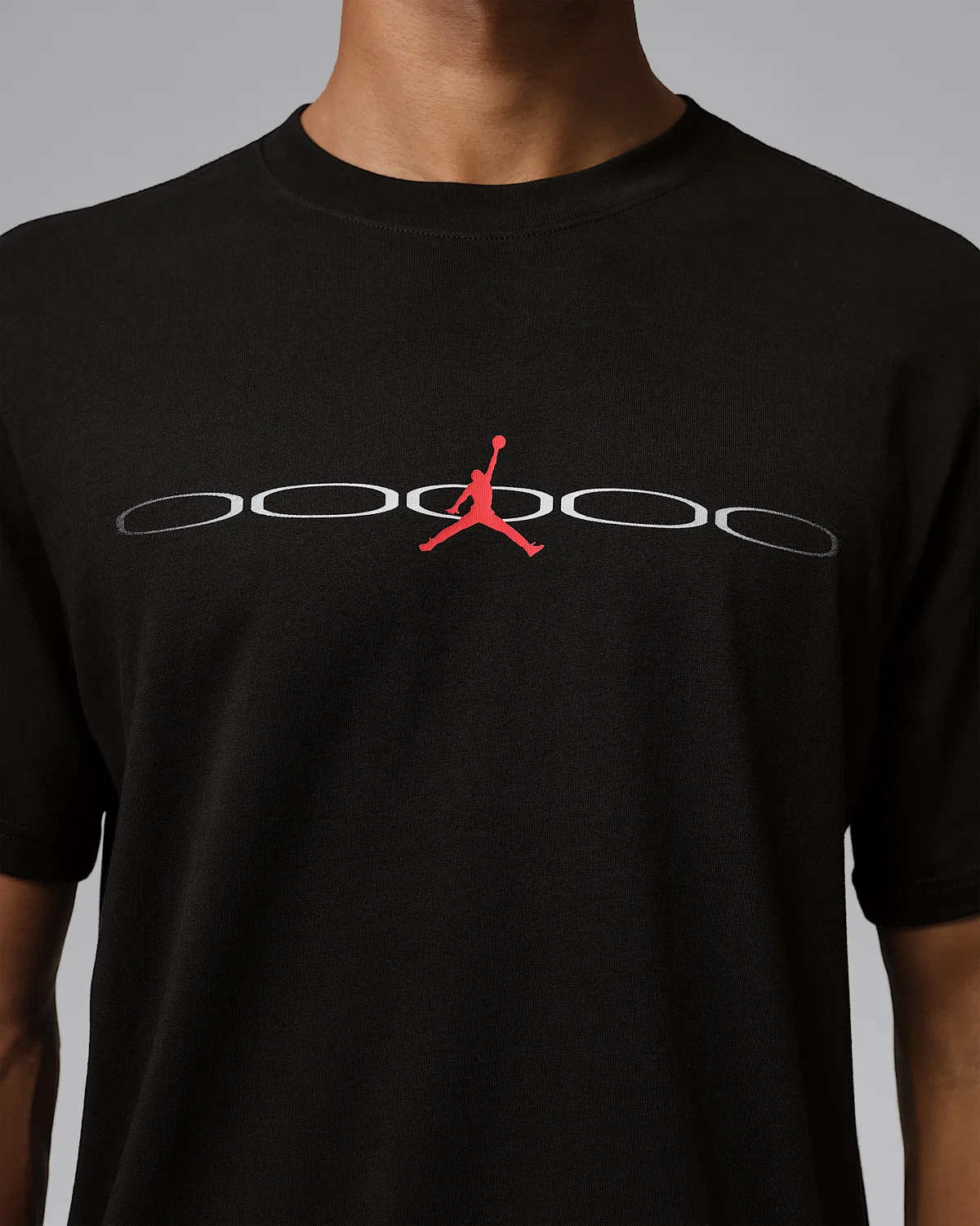 Мужская футболка Dri-FIT Jordan Sport, Black/White/University Red — фото 4