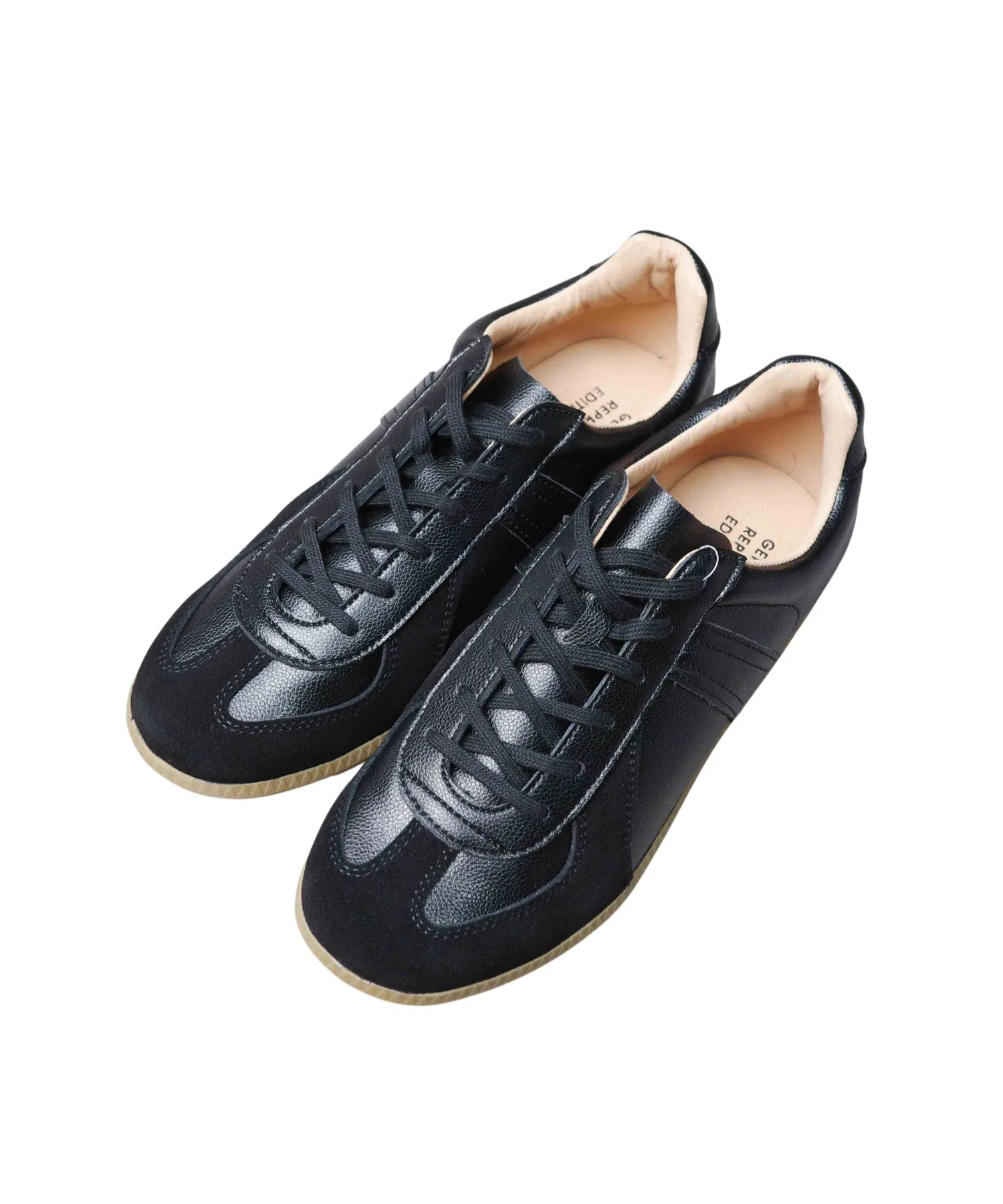 Унисекс кроссовки из кожи и замши German Trainer белые — фото 3