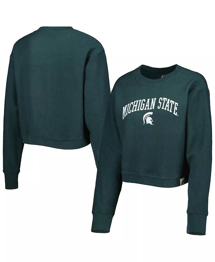 

Женский зеленый свитшот Michigan State Spartans Classic Campus Corded Timber League Collegiate Wear