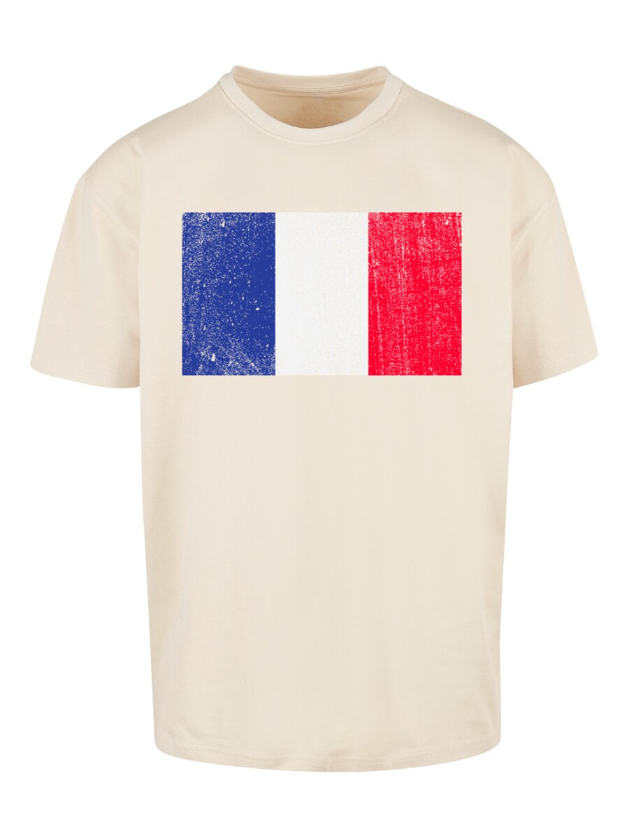 

Рубашка F4NT4STIC France Frankreich Flagge distressed, песочный