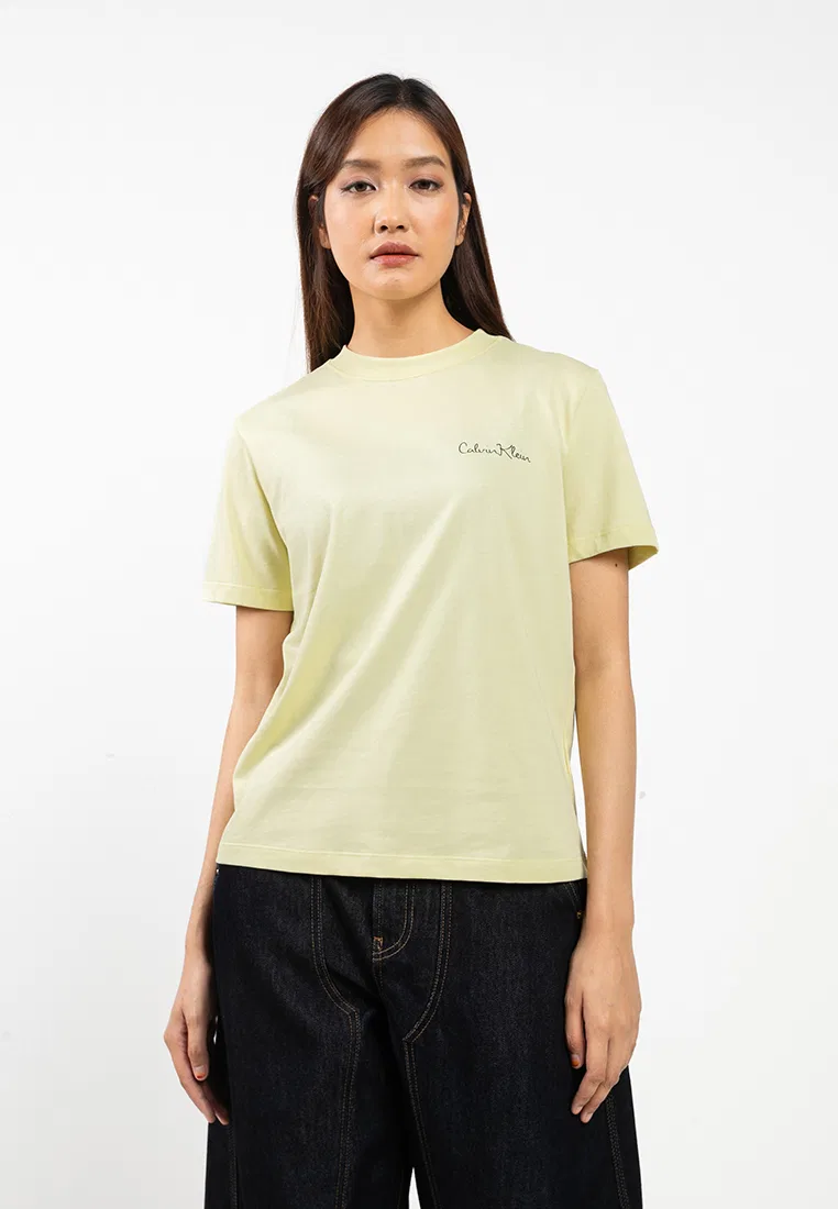 Футболка с принтом, Calvin Klein Jeans, лаймовый
