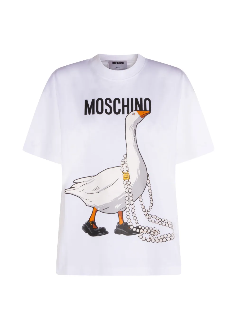 

Футболка с принтом Moschino, белый