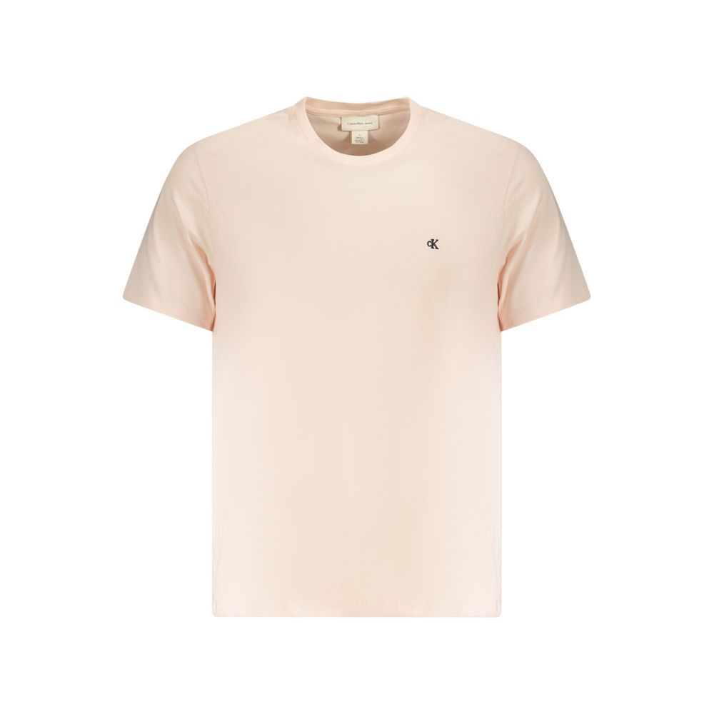 

Мужская футболка из розового хлопка Calvin Klein