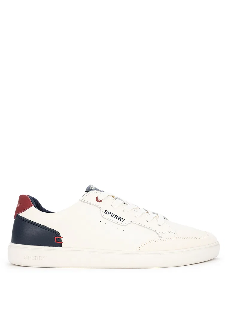 Кроссовки мужские, кожаные, Off White темно-синий Red Sperry