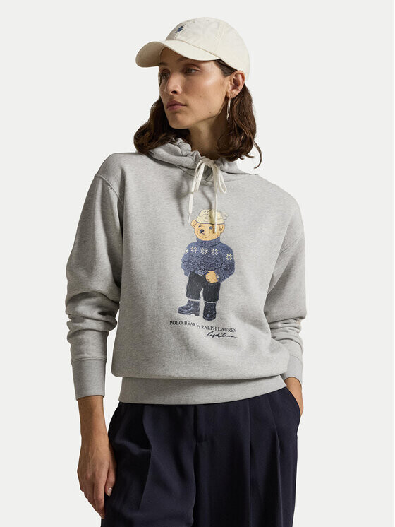 

Толстовка свободного кроя Polo Ralph Lauren, серый