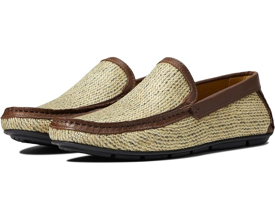 

Лоферы Massimo Matteo Natural Fiber Venetian, цвет Natural/Cafe