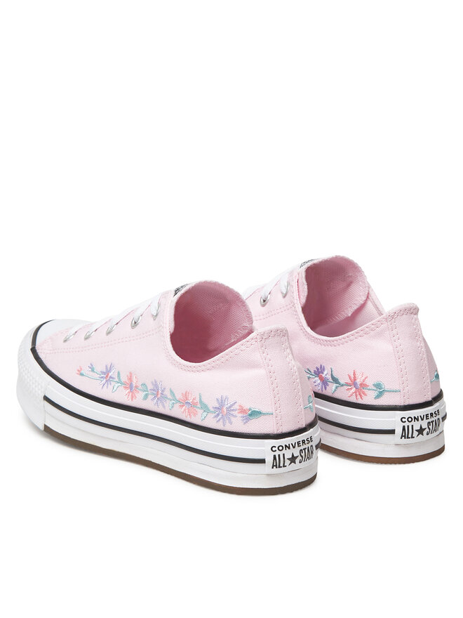 Тканевые кроссовки All Star EVA Lift Platform Florals A14995C Converse, розовый — фото 3