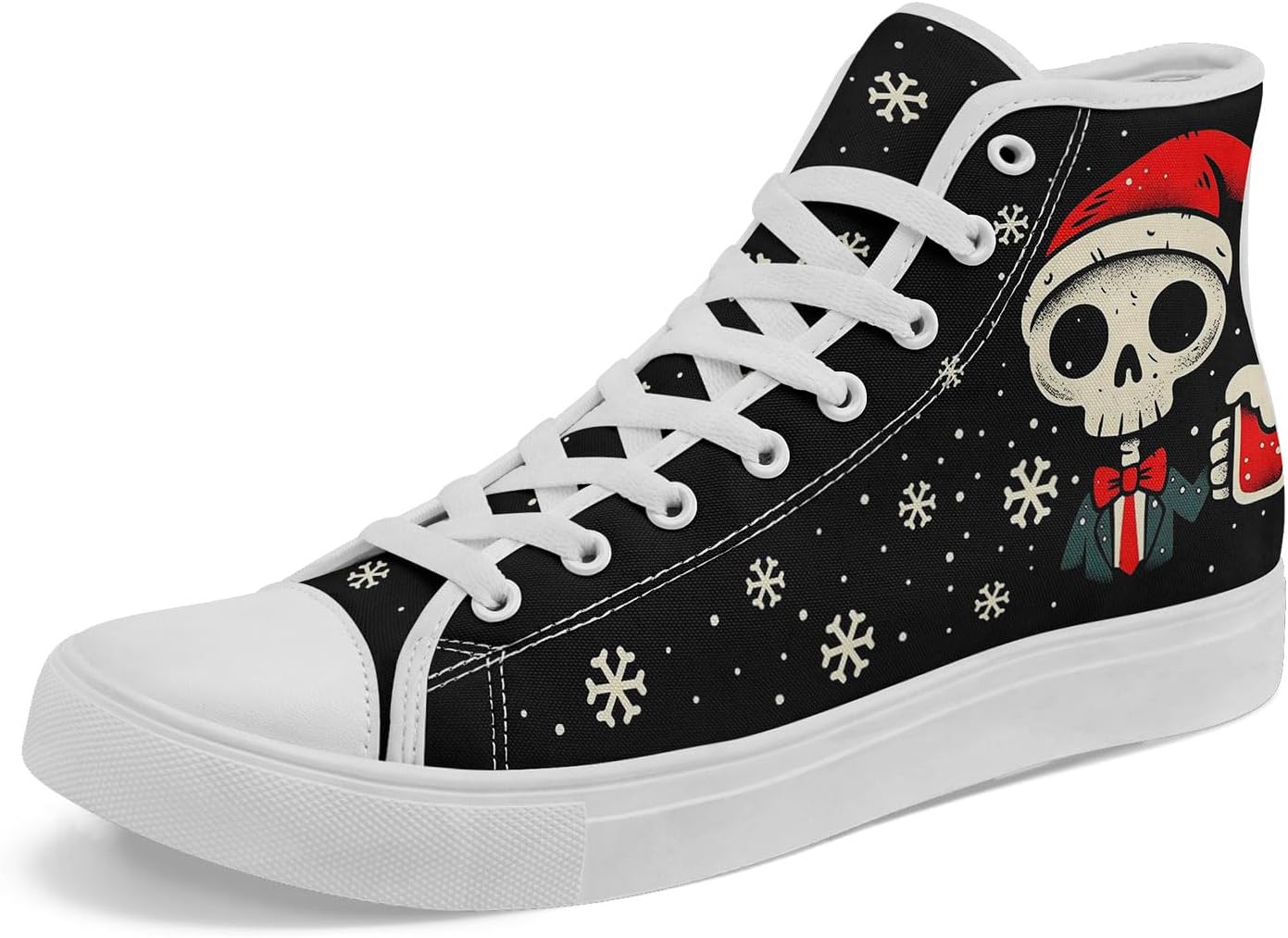 

Унисекс кроссовки на высокой подошве AWSOLE с рождественским принтом: Санта, череп, снеговик, легкие повседневные обувь для мужчин и женщин, белый/черный/красный/синий/серый