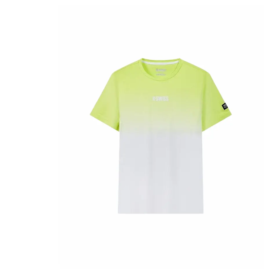 

K·SWISS Футболка KSWISS SS24 мужская, белая, бело-зеленая, комбинированная