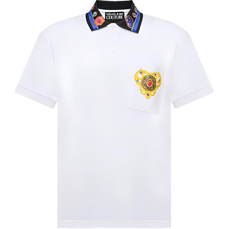 

Поло с коротким рукавом Heart Couture VERSACE JEANS COUTURE, белый