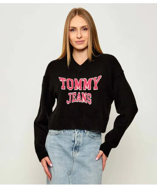 

Свитер Loose fit Tommy Jeans, черный