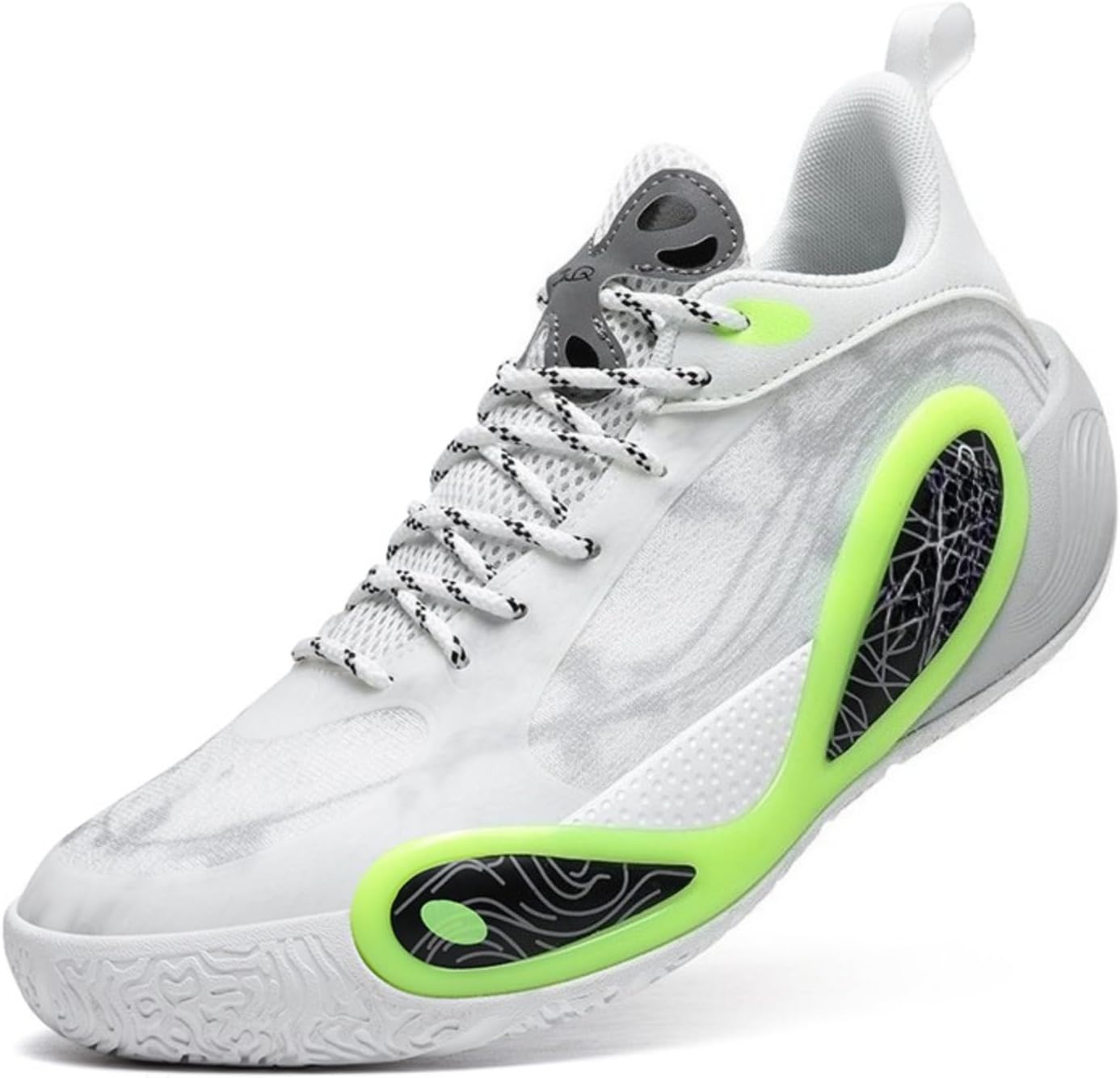 

Мужские дышащие кроссовки с сеткой, шнуровкой и средней посадкой для баскетбола, легкие, модные, для бега Netehadi, белый