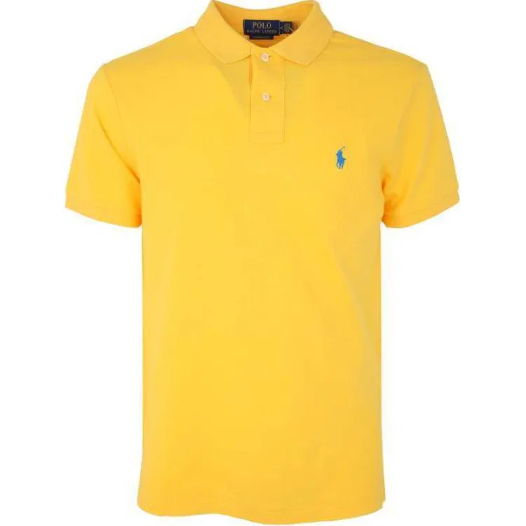 Поло с коротким рукавом с вышивкой Pony Polo Ralph Lauren, Yellow