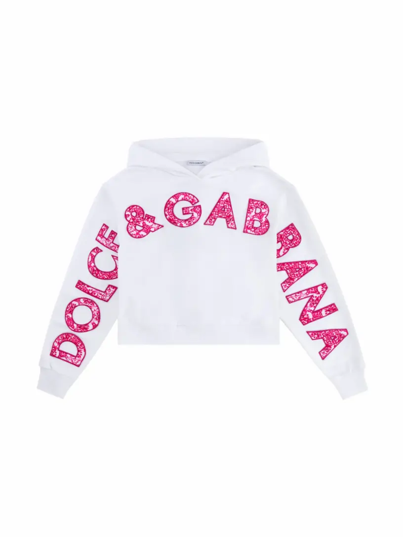 

Хлопковое худи с логотипом Dolce&Gabbana, белый