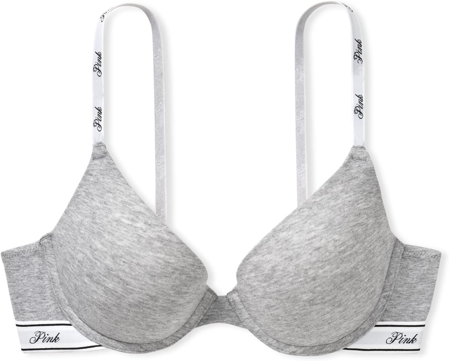 Женский бюстгальтер Victoria's Secret Pink Wear Everywhere Push Up, серый — фото 3