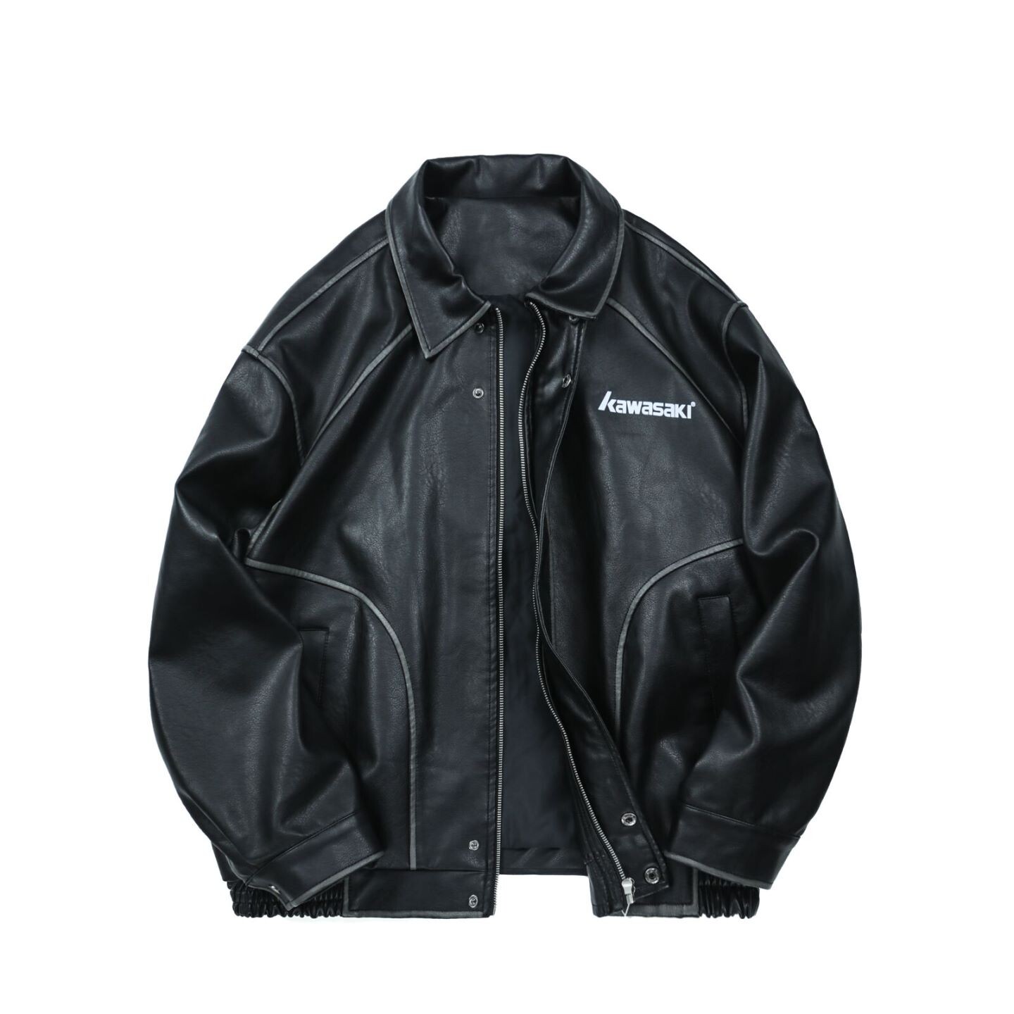 

Кожаная куртка унисекс Kawasaki, черный