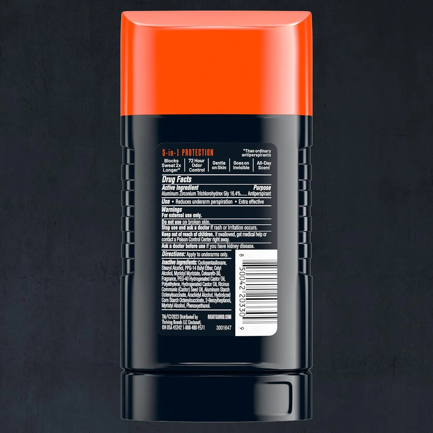 Мужской дезодорант-антиперспирант Right Guard Xtreme Defense Invisible Solid Stick, Fresh Blast, 4 штуки Right Guard — фото 2