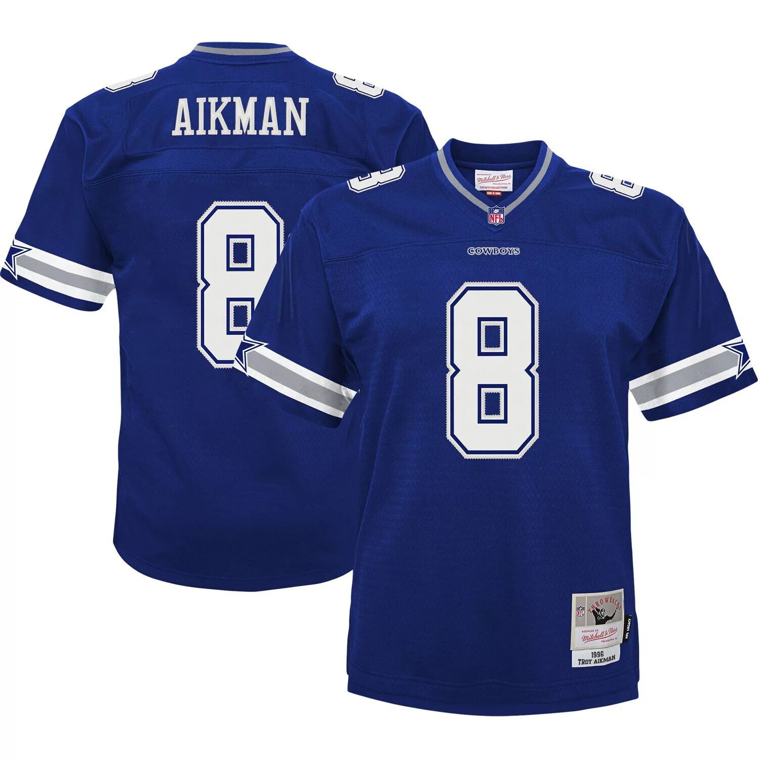 

Джерси Infant Mitchell & Ness Troy Aikman Navy Dallas Cowboys 1996 года в отставке Legacy Unbranded