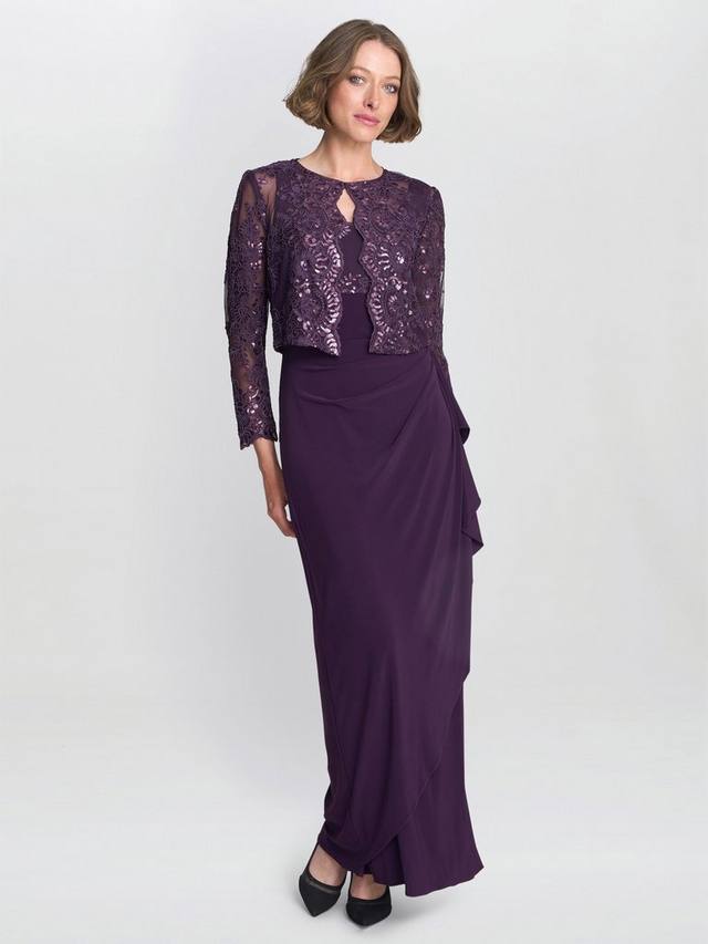 

Флоральное бесшовное драпированное макси-платье Gina Bacconi