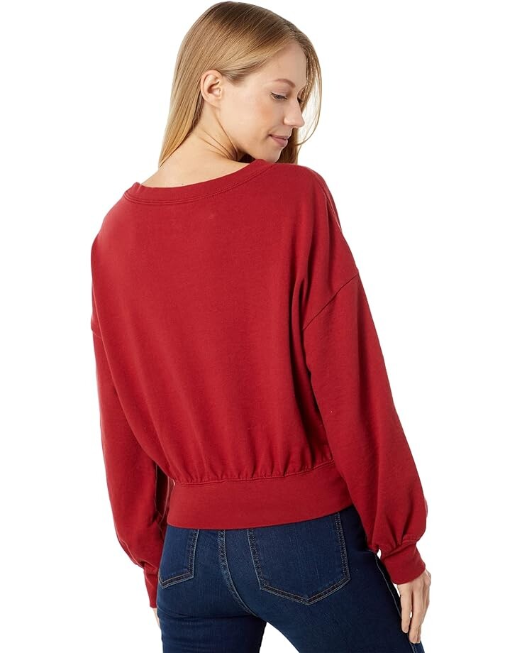 

Толстовка Lauren James Virginia Tech Hokies Cropped Crew Neck Sweatshirt, цвет Maroon