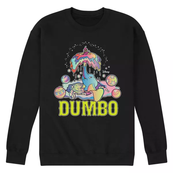 

Мужская психоделическая флисовая толстовка Dumbo Disney, черный