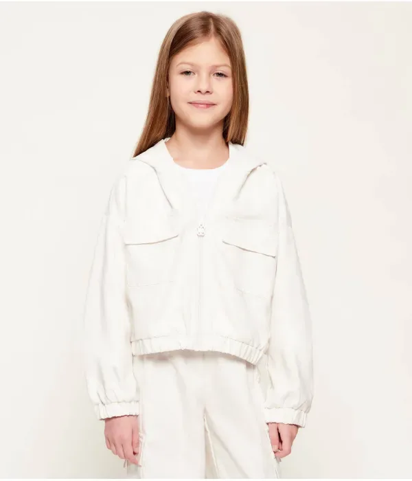 Куртка cropped fit Guess, экрю