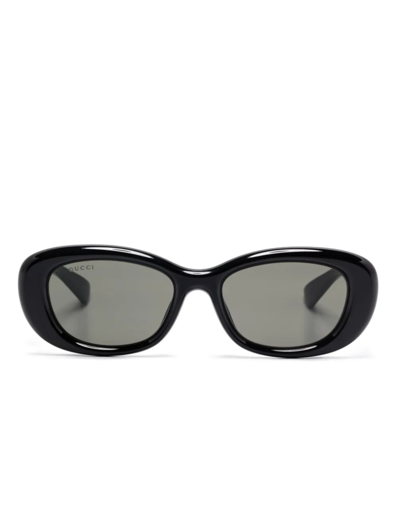 

Gucci Eyewear солнцезащитные очки в овальной оправе, черный