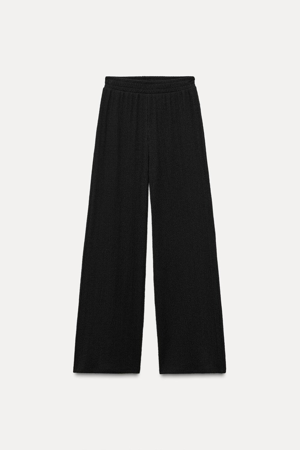 

Текстурные широкие брюки ZARA, черный