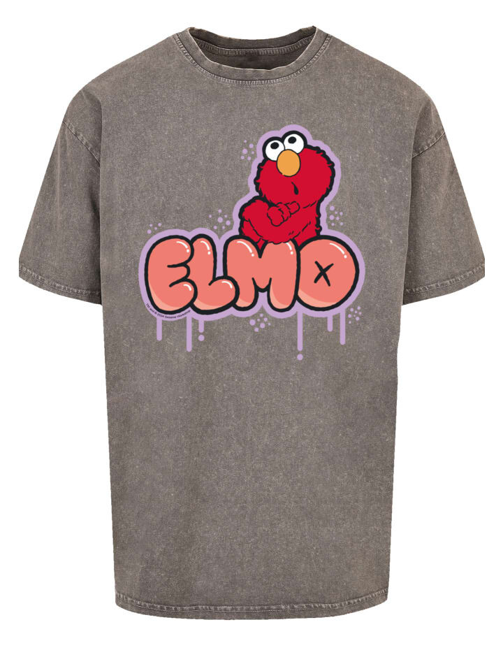 

Футболка F4NT4STIC Oversize T-Shirt Sesamstraße Elmo NO, серый