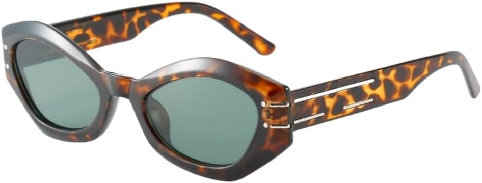 

Солнцезащитные очки «кошачий глаз» в маленькой оправе, модные женские солнцезащитные очки, универсальные очки для активного отдыха с защитой от УФ-излучения UV400 UJNHGQ, Leopard Green