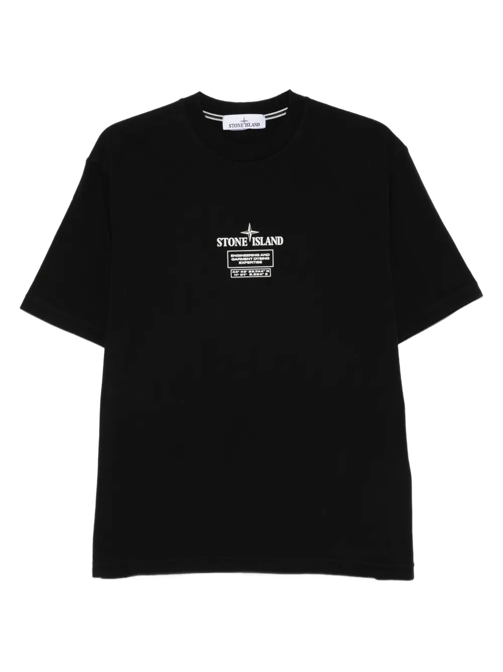 

Хлопковая футболка с логотипом Stone Island, черный