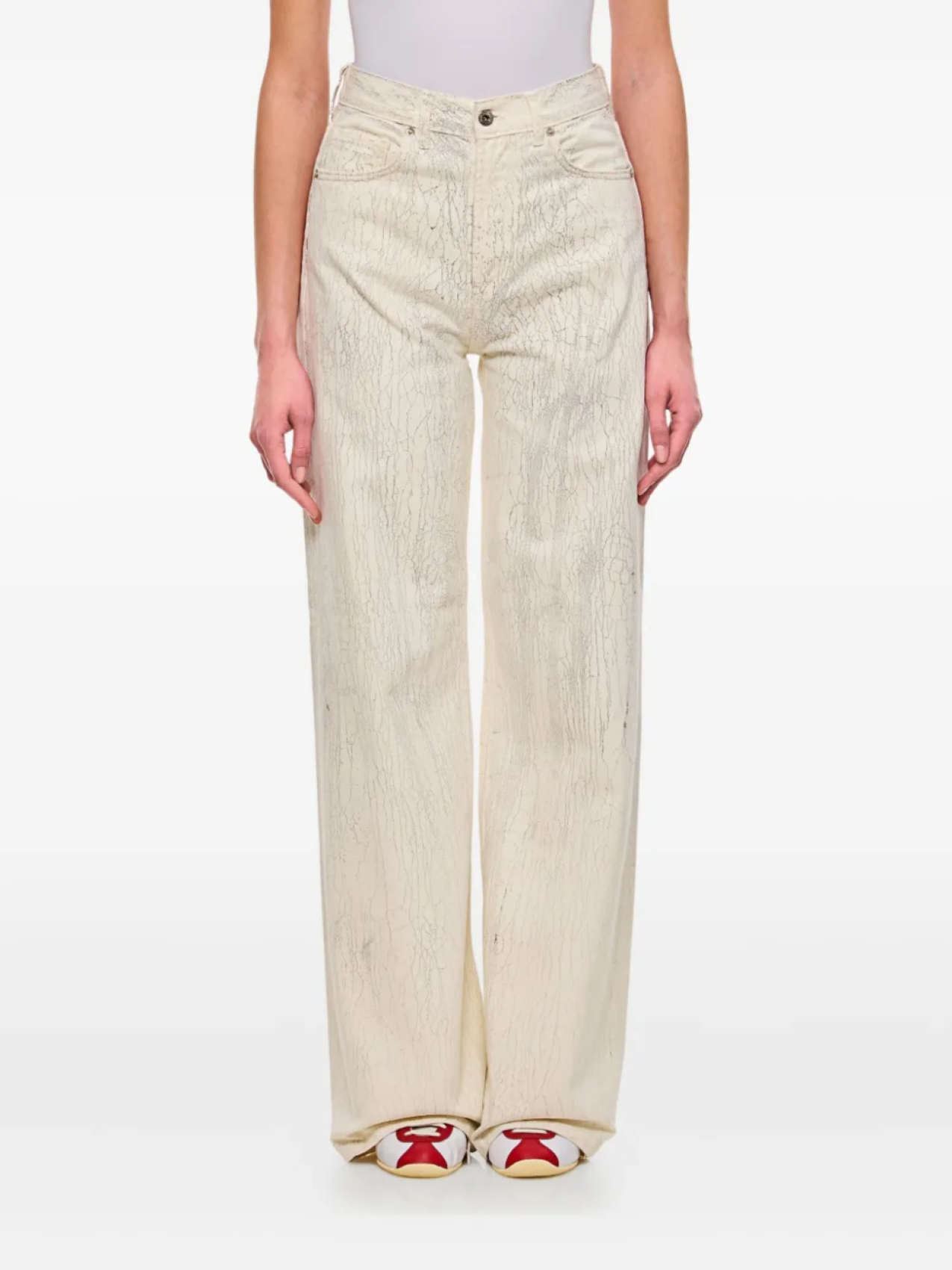 

Джинсы Halfboy с эффектом потрескавшихся волос, белый