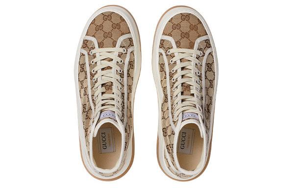 Кроссовки GUCCI Tennis 1977 High-Top Sneakers 'Tan White', цвет tan/white — фото 3