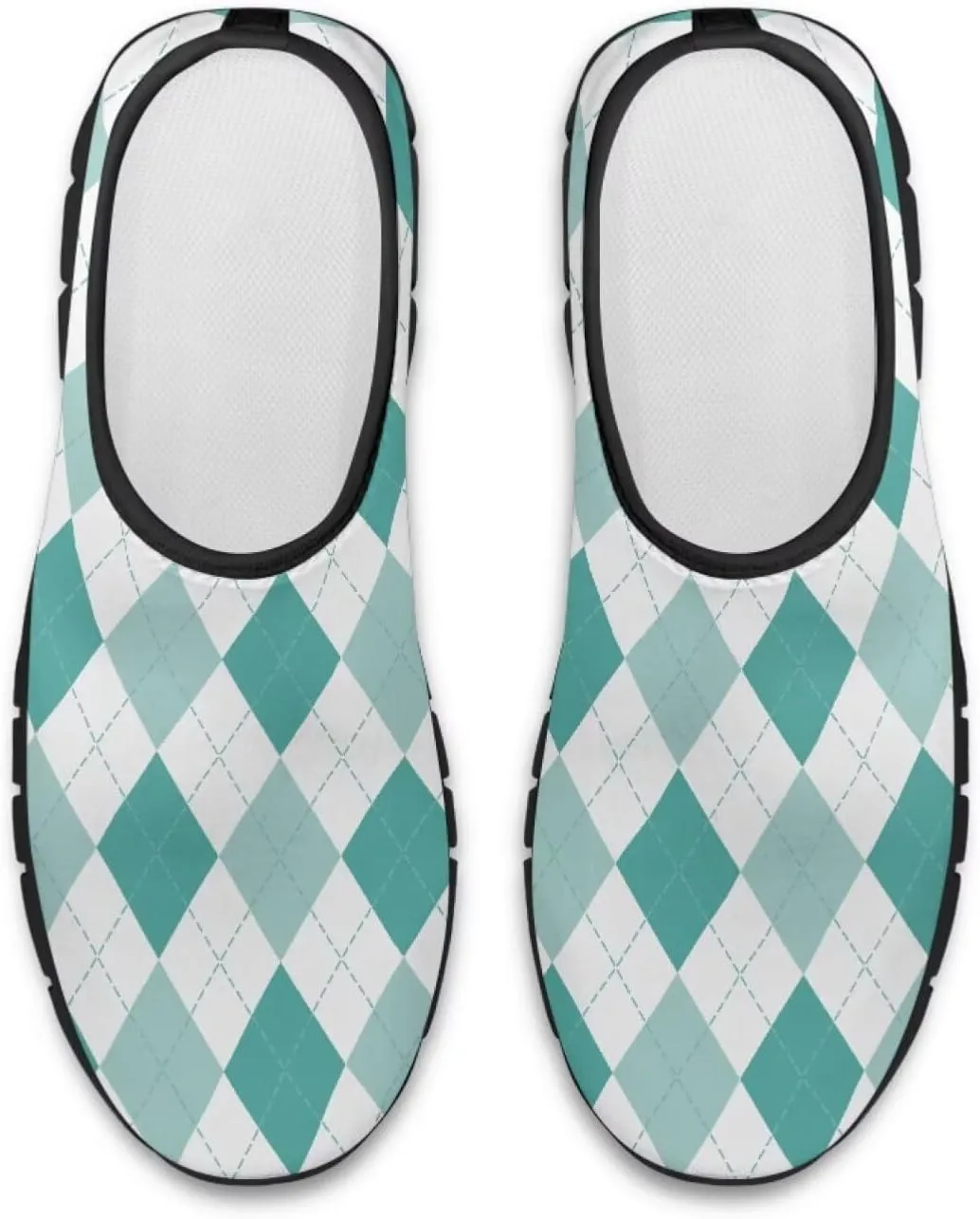 Женские кроссовки Howilath Slip on, дышащие повседневные лоферы для бега, удобная обувь без шнурков с противоскользящей подошвой, зеленый — фото 2