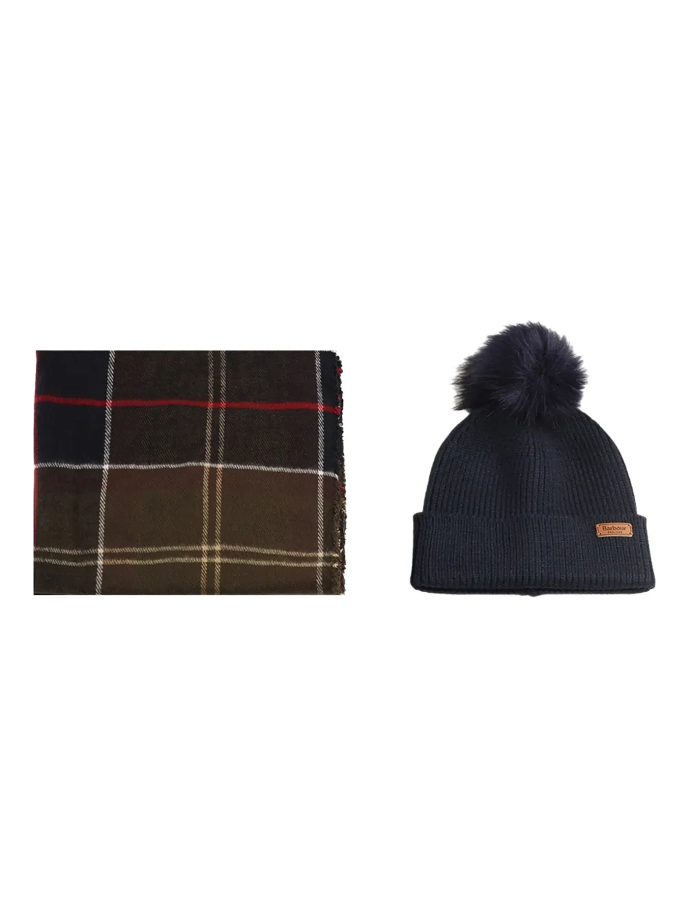 

Клетчатый шарф Barbour, коричневый