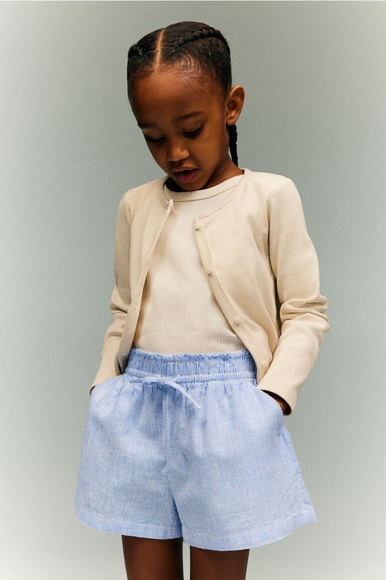 

Шорты из смеси льна H&M, синий